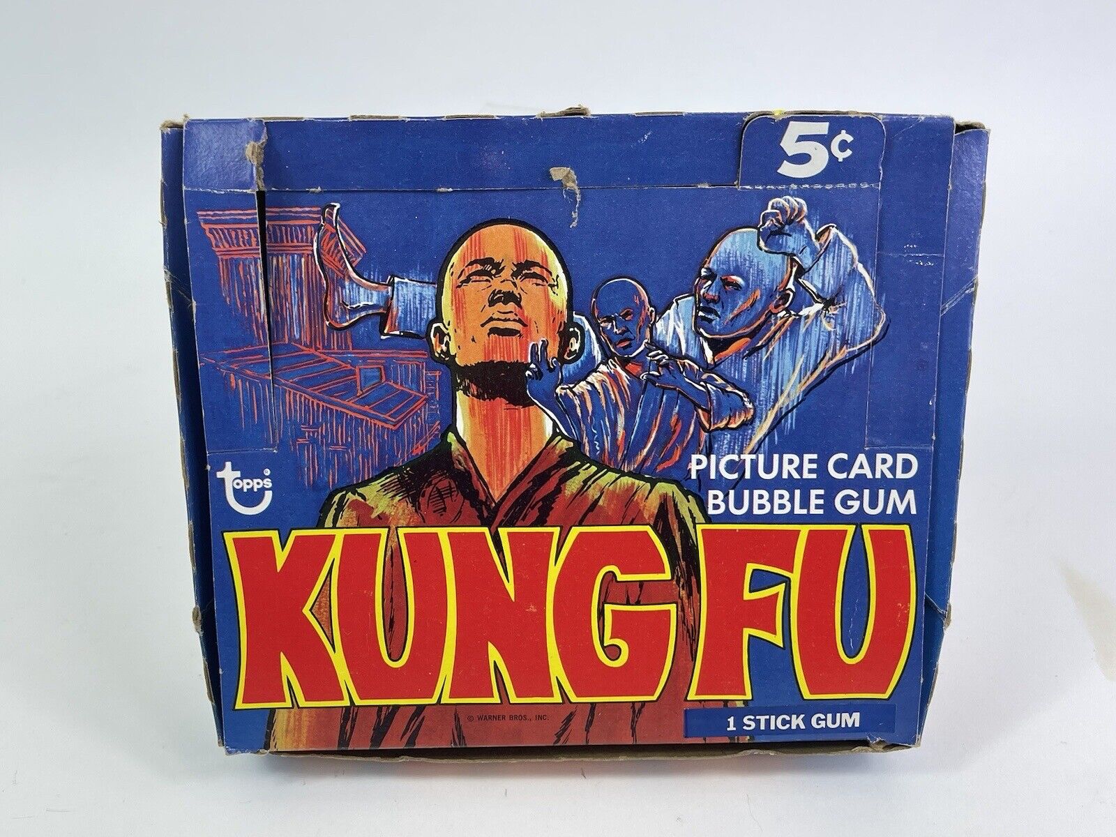 Kung Fu TV show Topps cards Scarce empty display box 1974 Very Good Condition