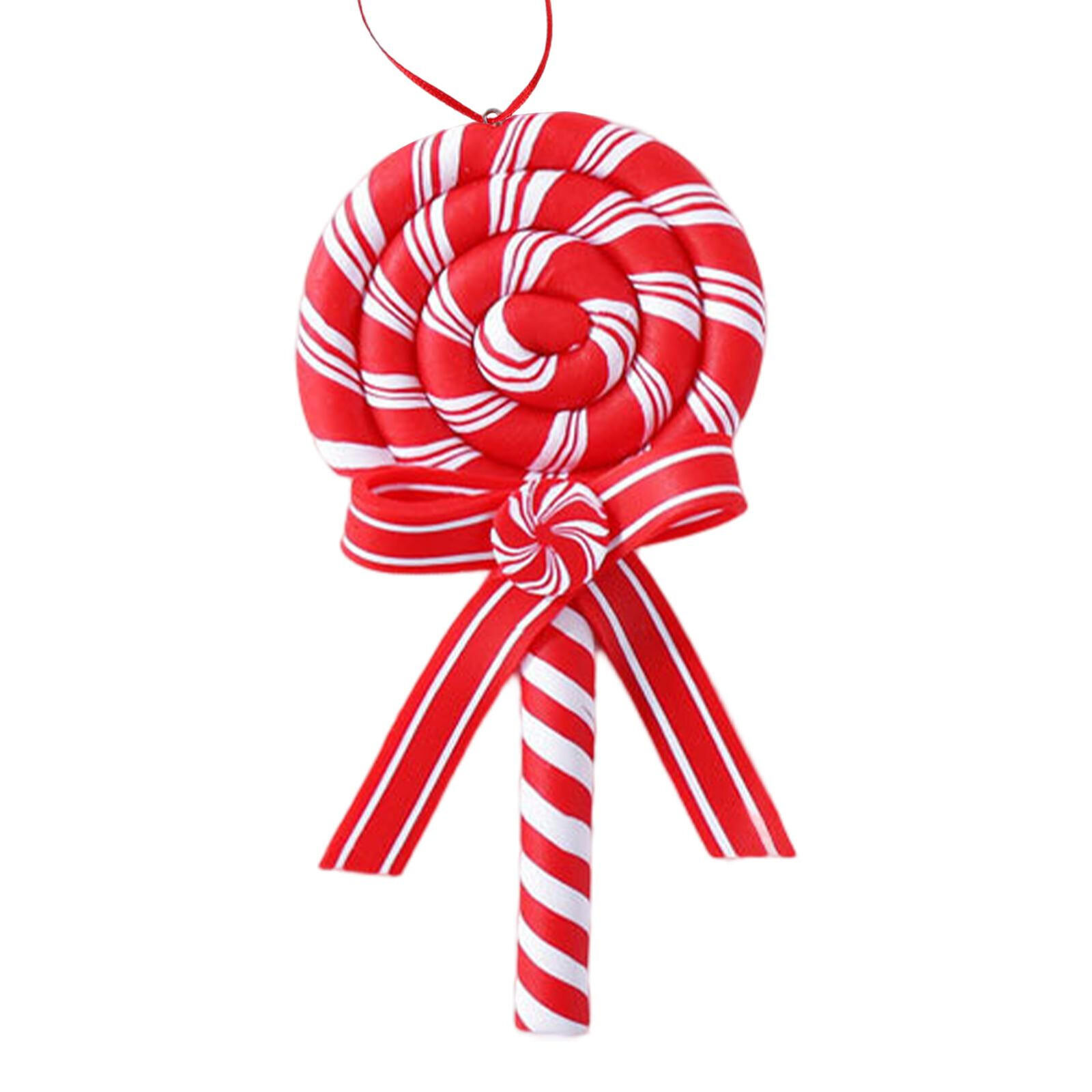  Lollipop Swirl Christmas Tree Ornaments Candy, Sugar Coated 1-5PCS