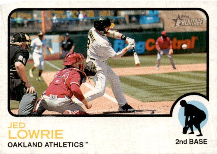 2022 Topps Heritage #8 Jed Lowrie Oakland Athletics