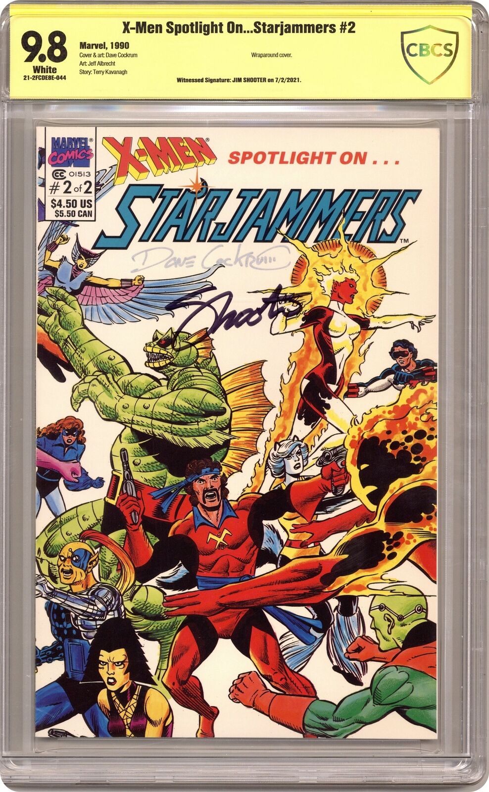 X-Men Spotlight on Starjammers #2 CBCS 9.8 SS Jim Shooter 1990 21-2FCDE8E-044