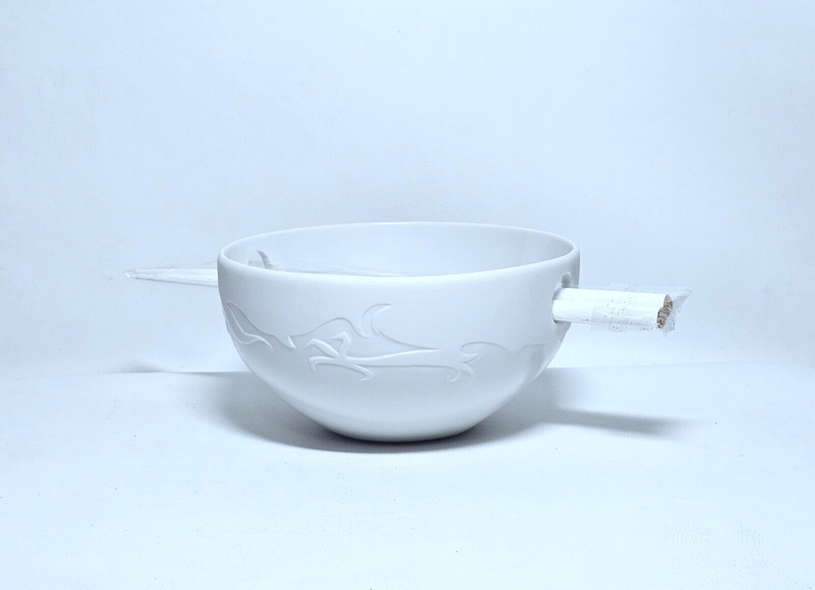 Lladro Chinese Dragon Bowl With Chopsticks Porcelain 01008305 - Retired 2007