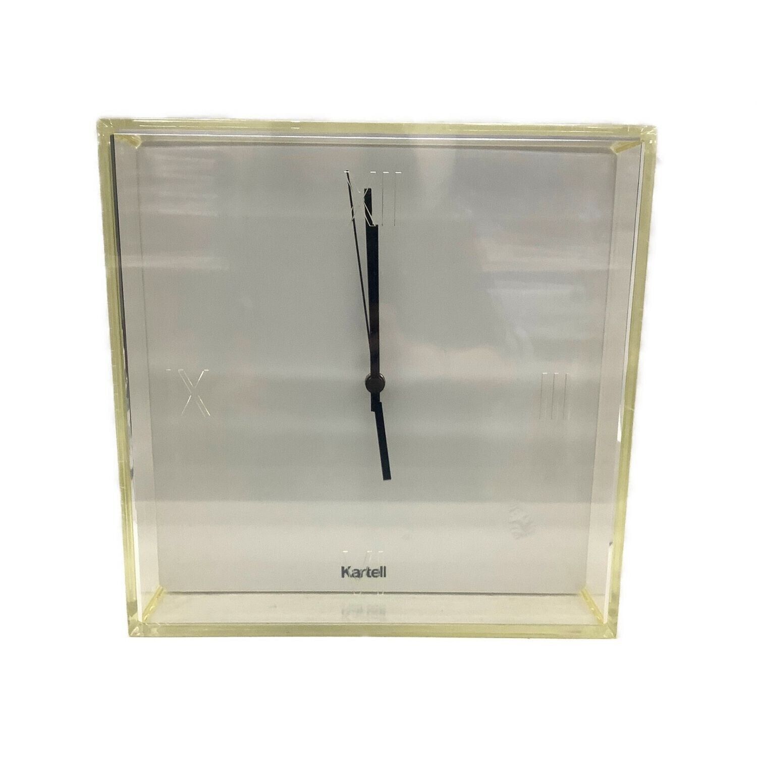 Kartell Tic Tac Clock Modern MCM Acrylic Lucite Philippe Starck Italy
