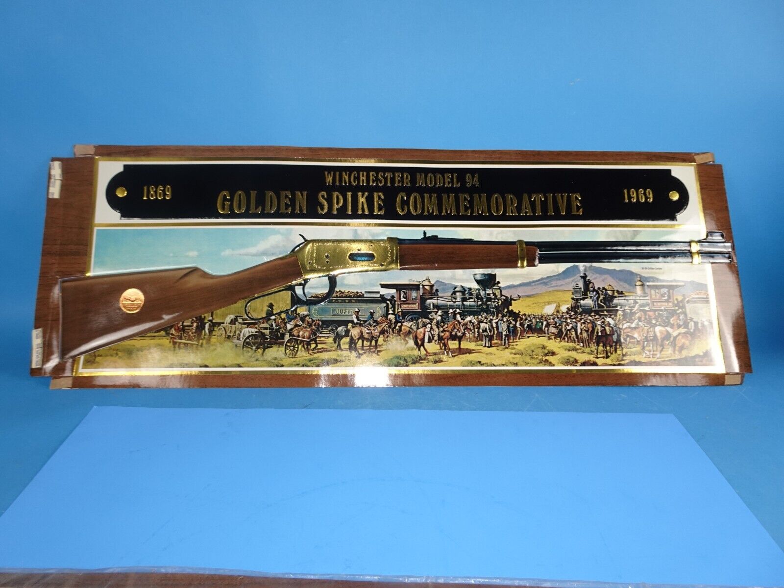 WINCHESTER MODEL 94 ADVERTISING GOLDEN SPIKE COMMEMORATIVE STORE DISPLAY. 6A