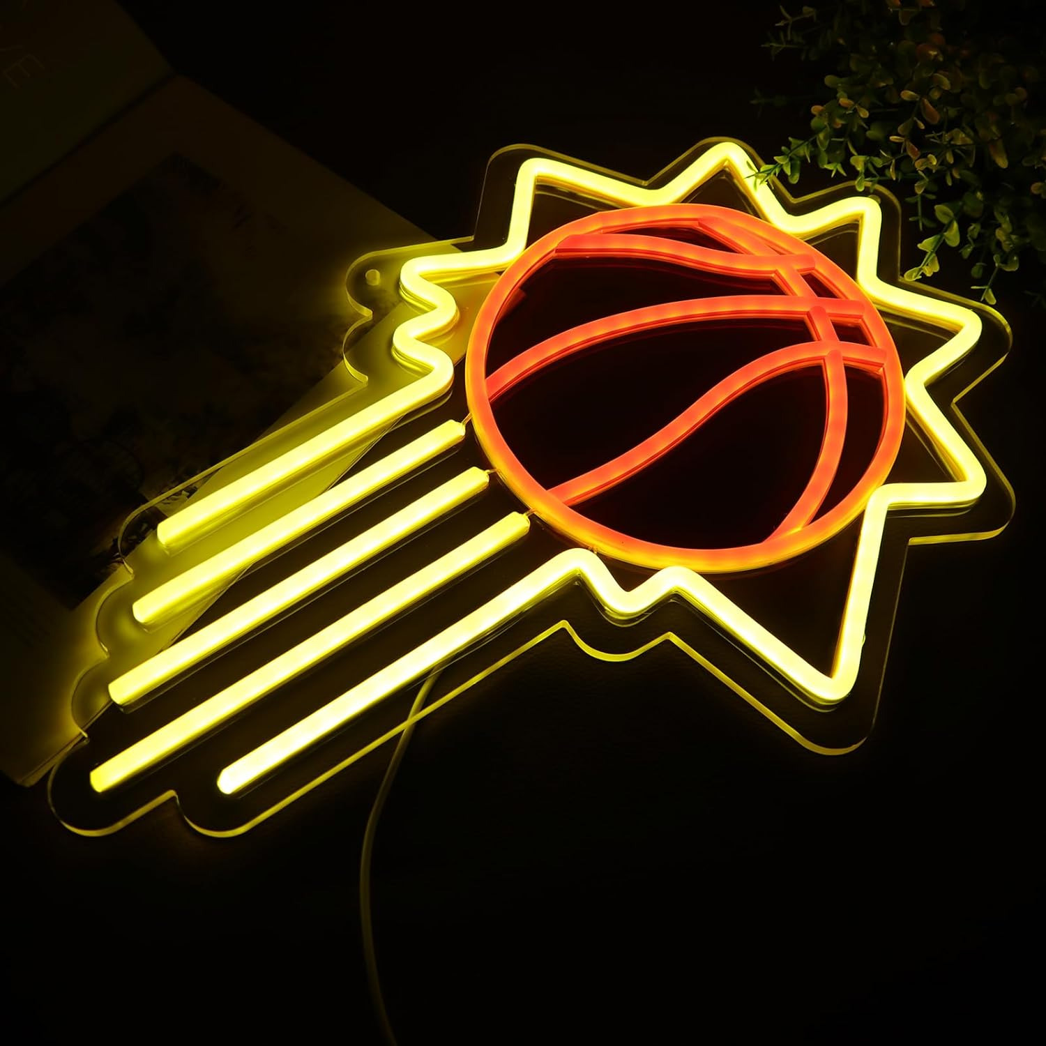 Phoenix Suns Basketball Neon Sign LED Light Sports Wall Decor Man Cave Bedroom 
