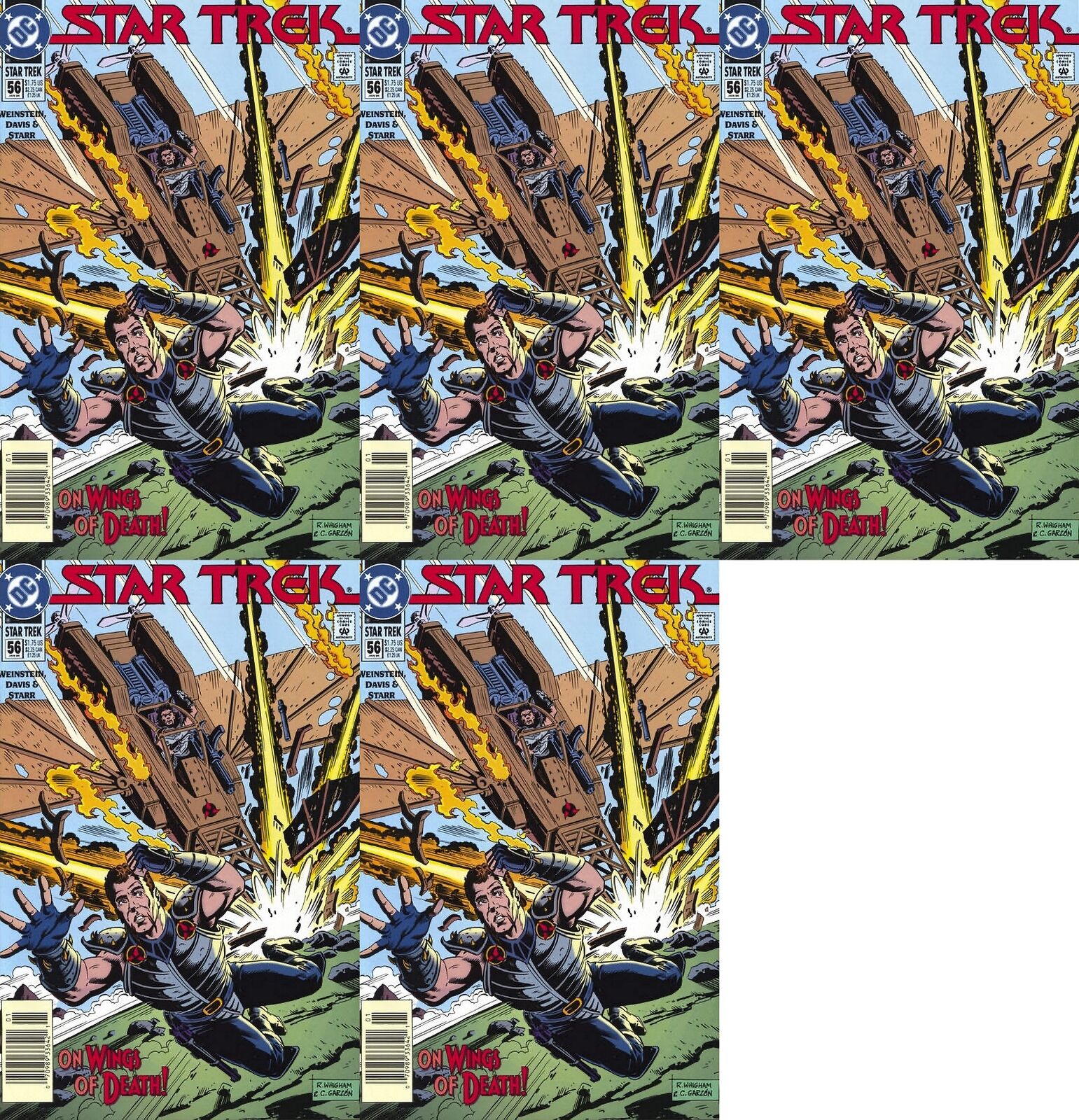 Star Trek #56 Newsstand Cover (1989-1996) DC Comics - 5 Comics