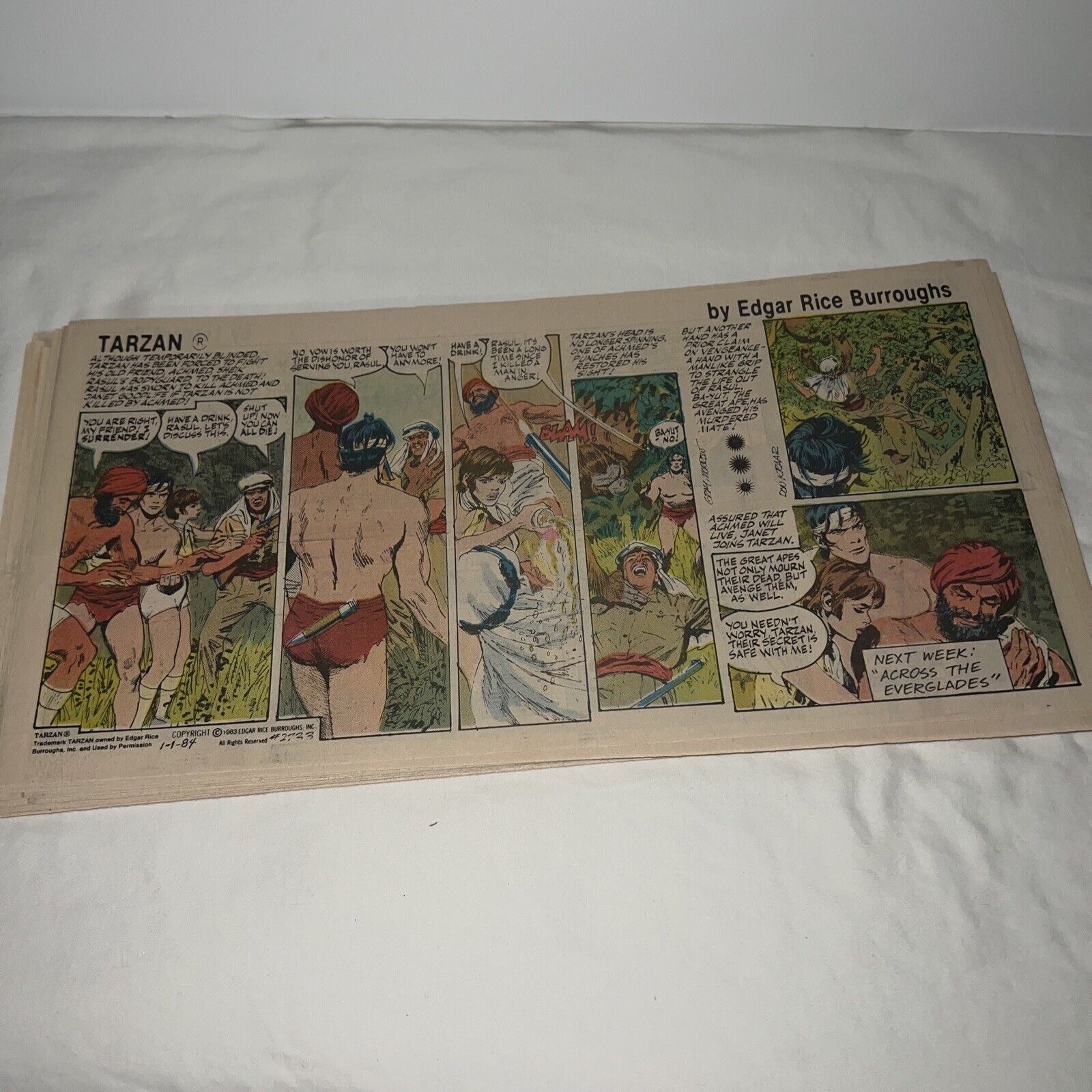 Tarzan 52 Count Newspaper STRIPS COMPLETE RUN 1984