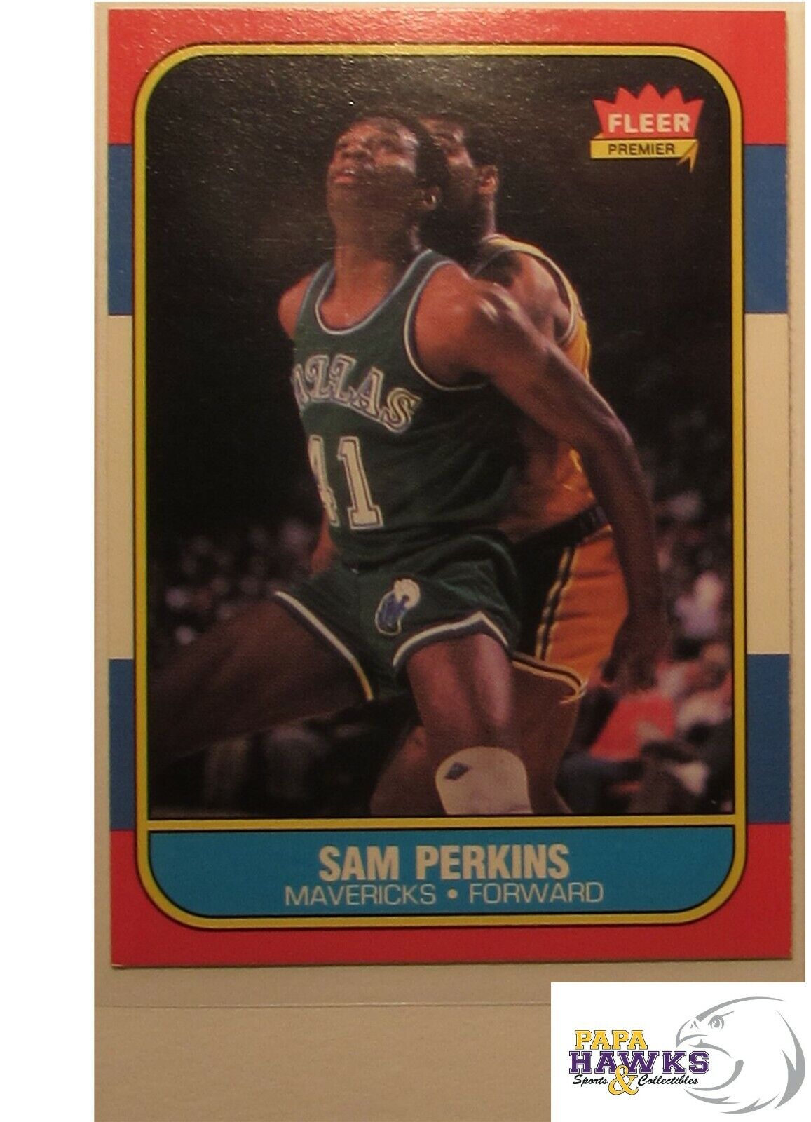 1986 - 87 Fleer Basketball SAM PERKINS #86 Dallas Mavericks VG