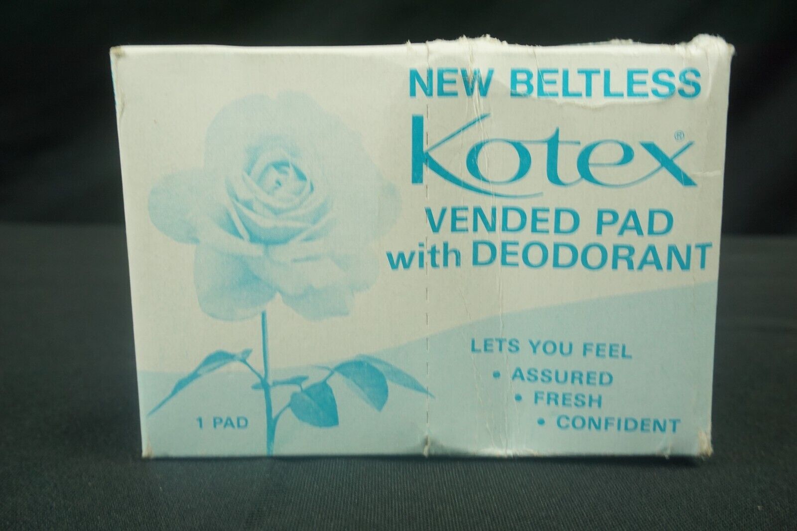 Vintage 1979 KOTEX Feminine Napkin Pad One Vended with Deodorant Beltless