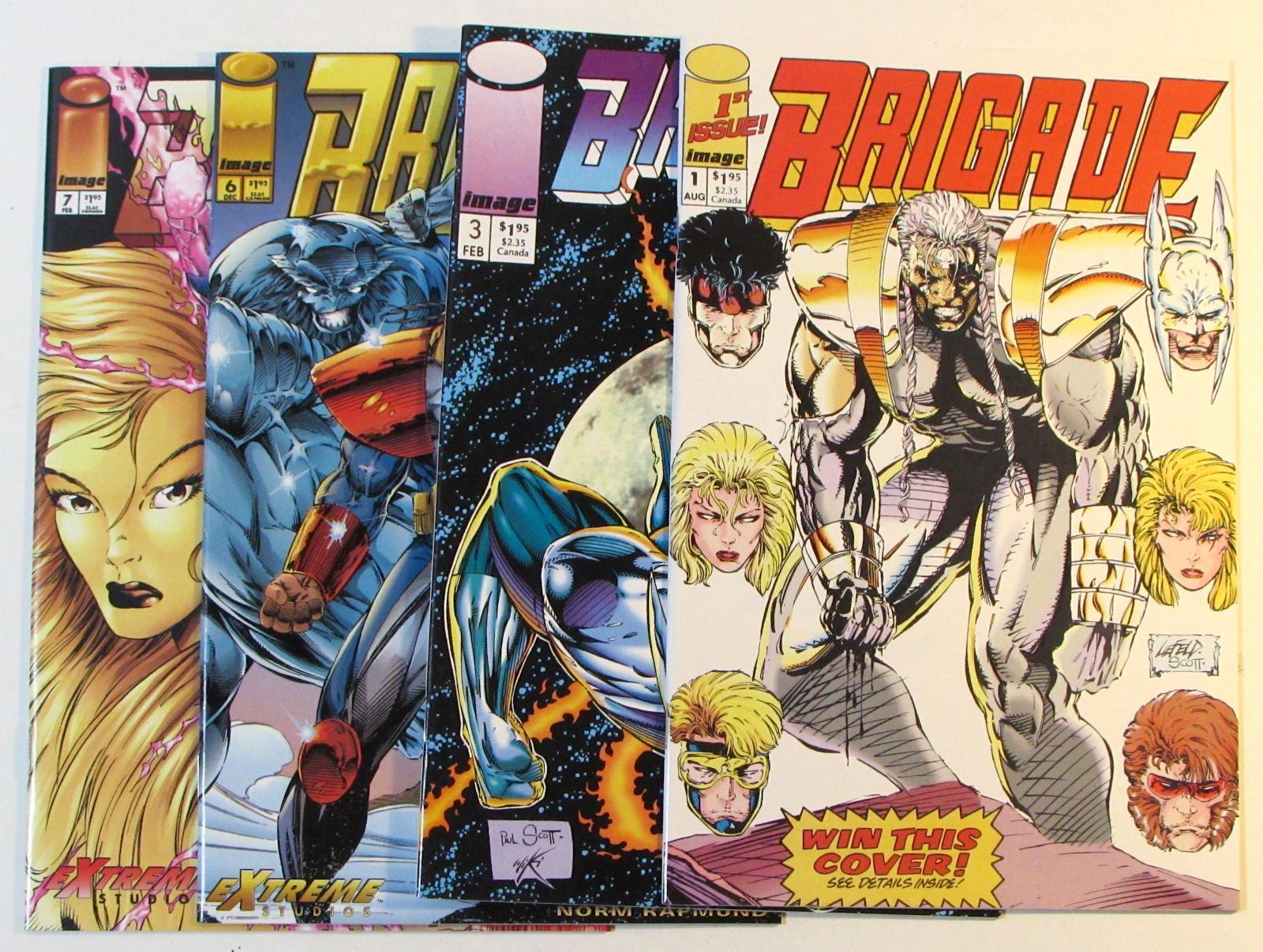 1992 Brigade Lot of 4 #1,3,6,7 Image Comics 1st Series 1st Print Comic Books