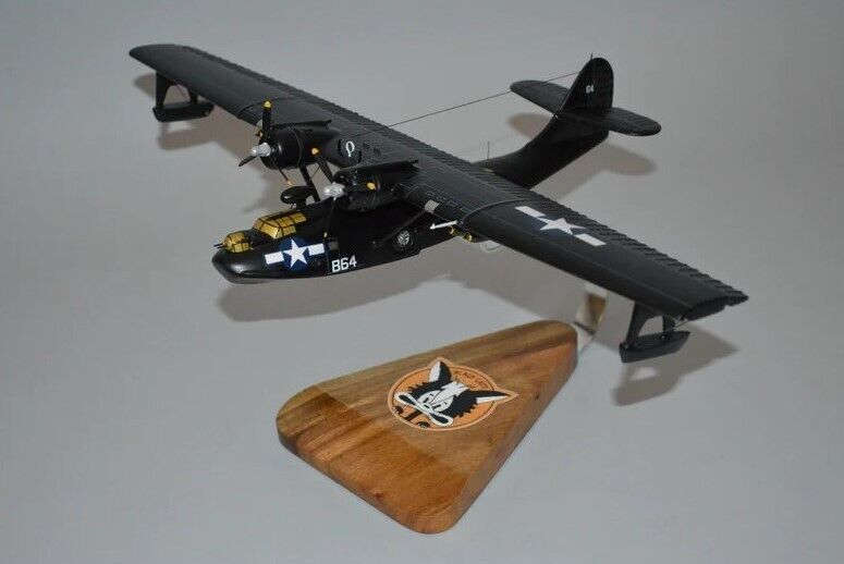 US Navy Consolidated PBY Catalina Black Cat WWII Desk Top Model 1/72 SC Airplane