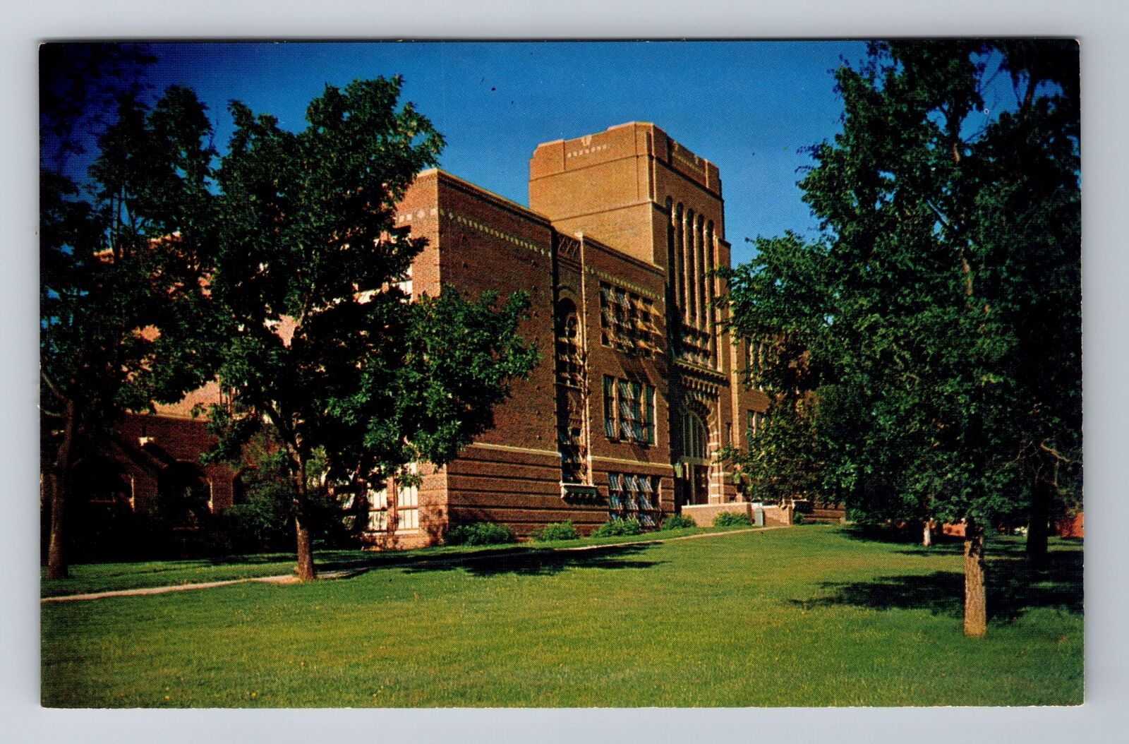 Alva OK-Oklahoma, Jesse J Dunn Hall, State College, Antique, Vintage Postcard