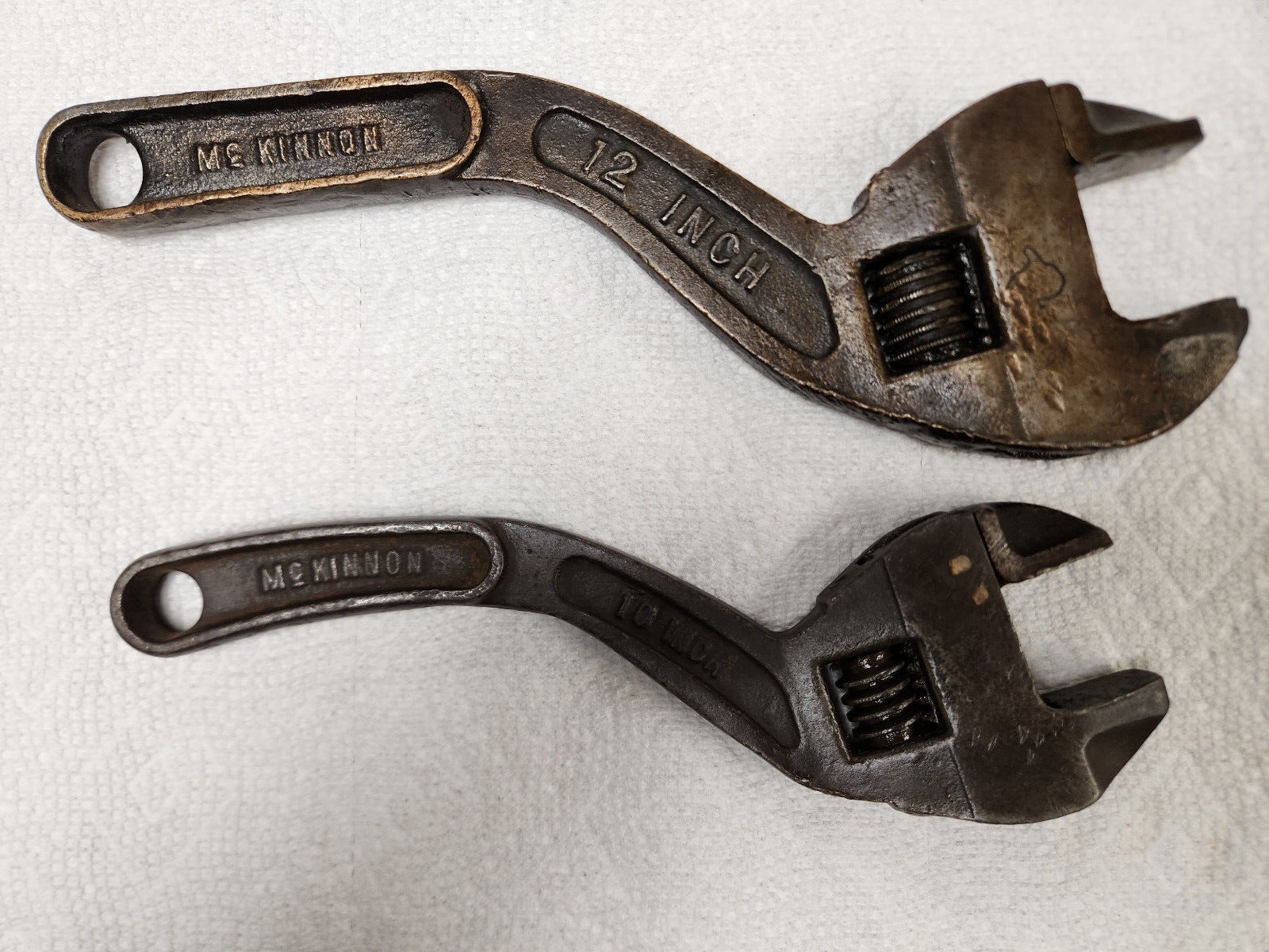 Lot of 2 Vintage McKinnon Adjustable S wrenches, 10\