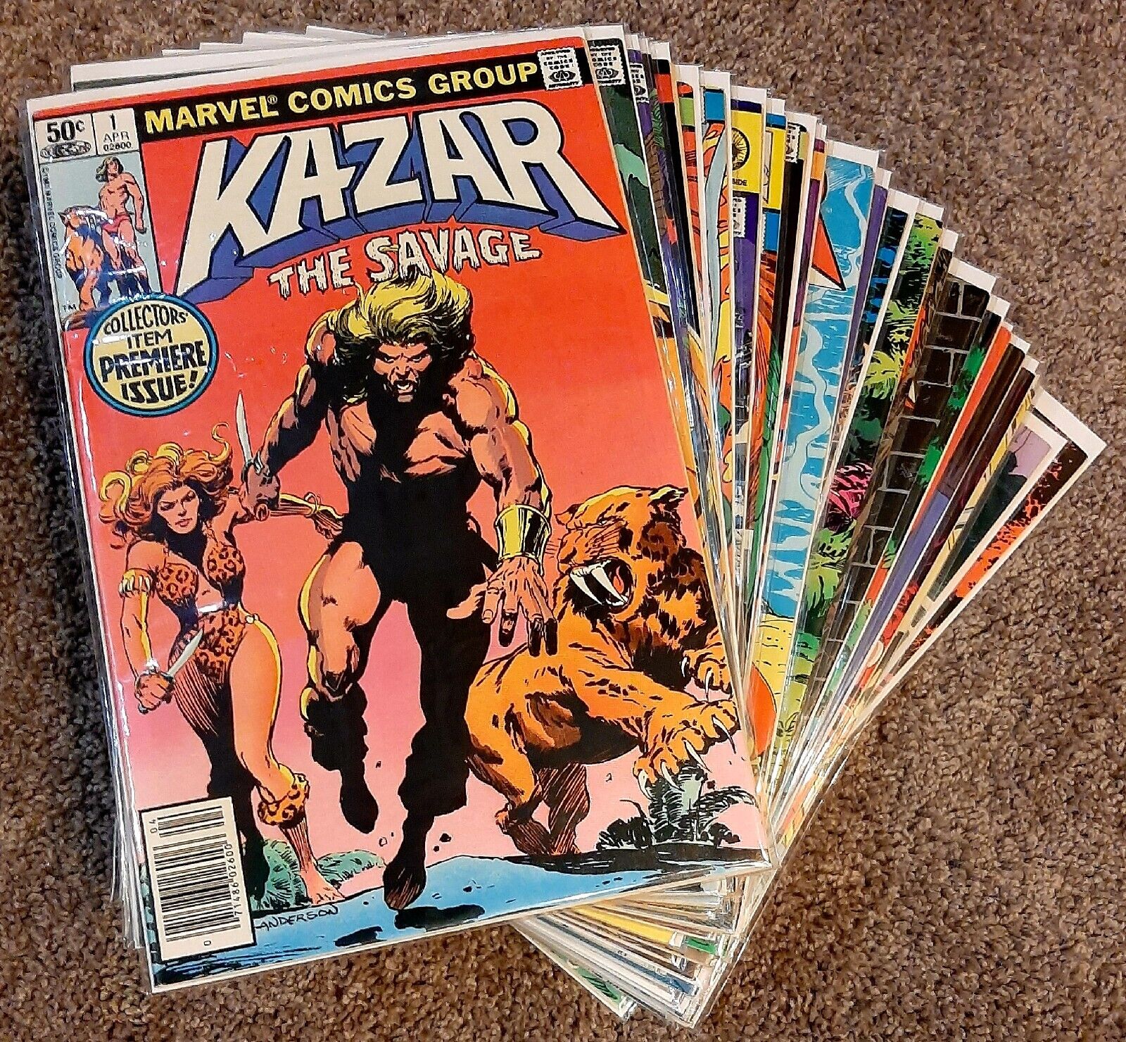 KAZAR Entire Set #1-34 (1981) by Marvel w/ Spider-Man, Shanna 100% E-Bay Rating