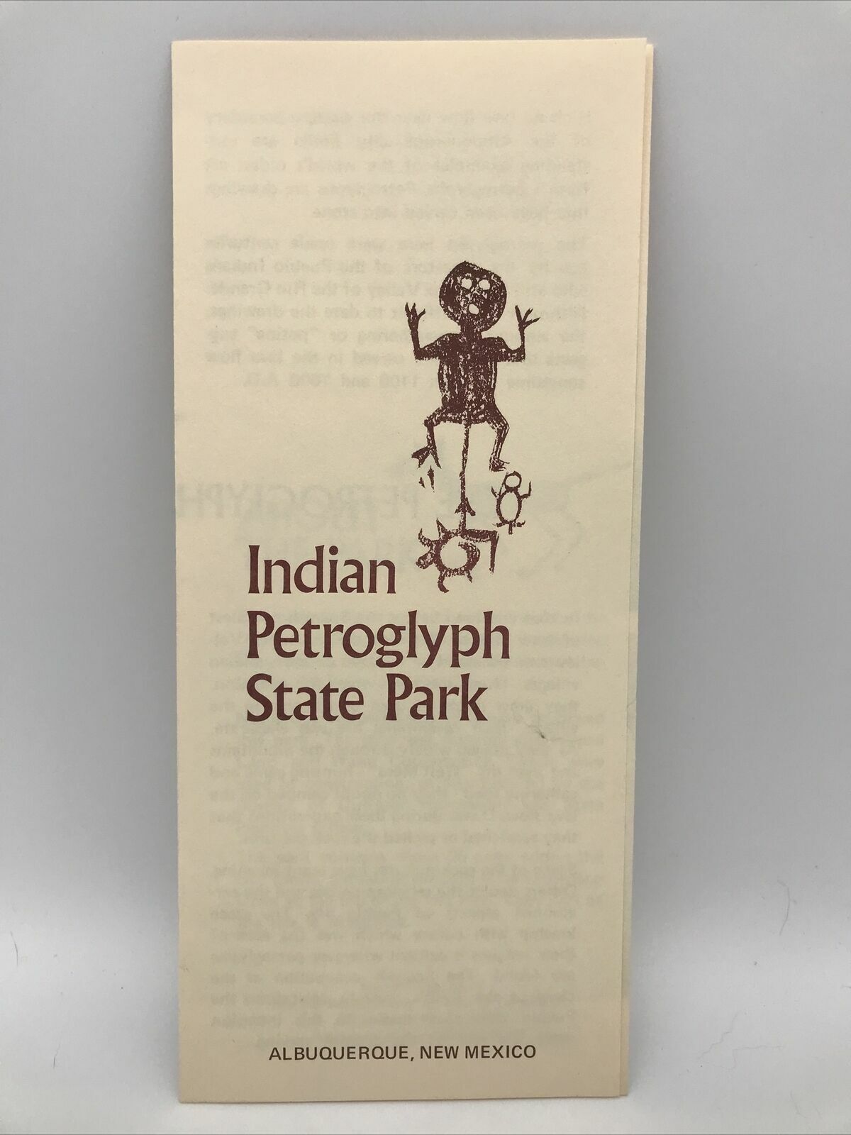 1975 INDIAN PETROGLYPH STATE PARK Albuquerque New Mexico Travel Guide Brochure