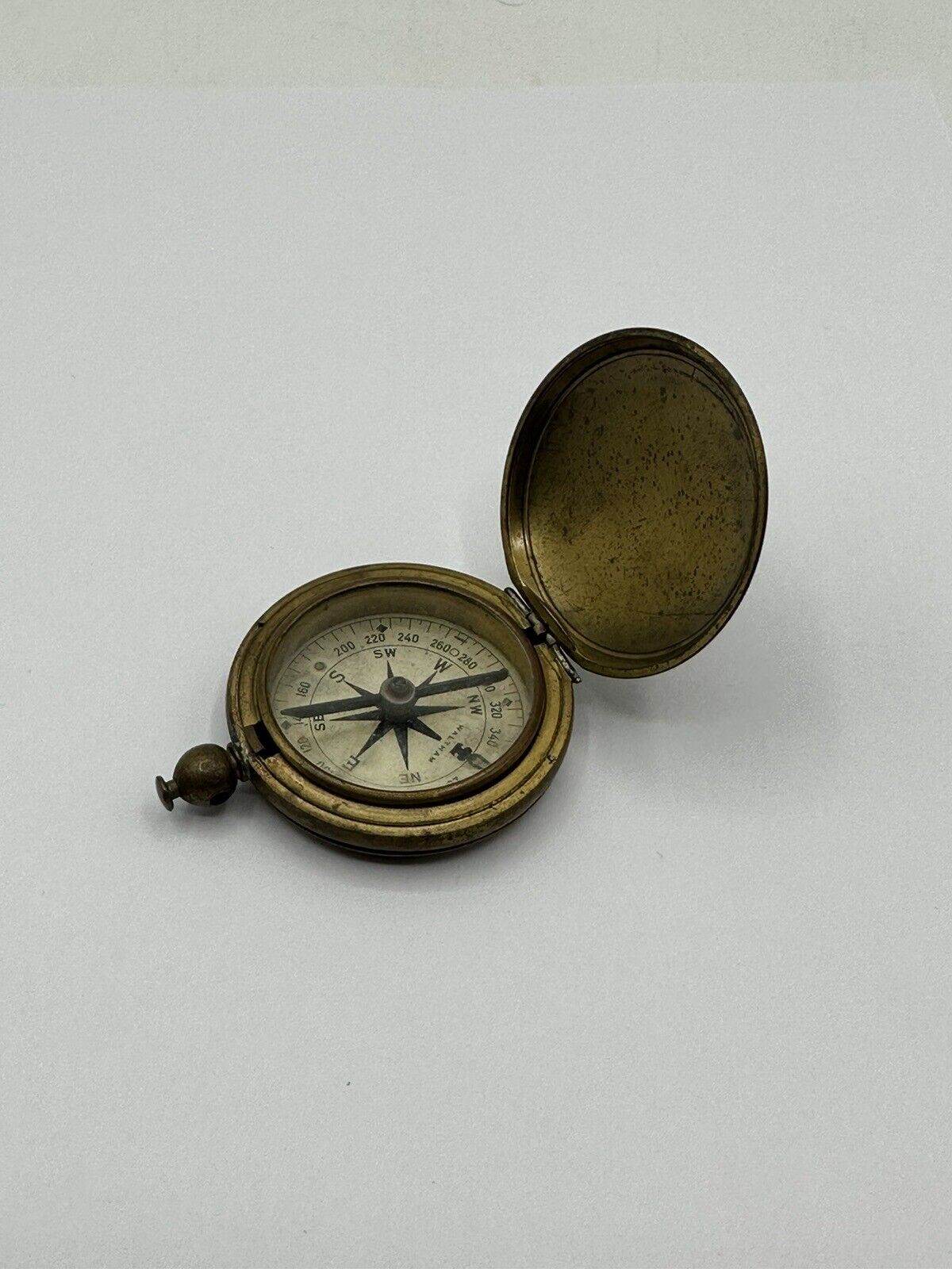 WWI Waltham US Brass Military Compass NICE