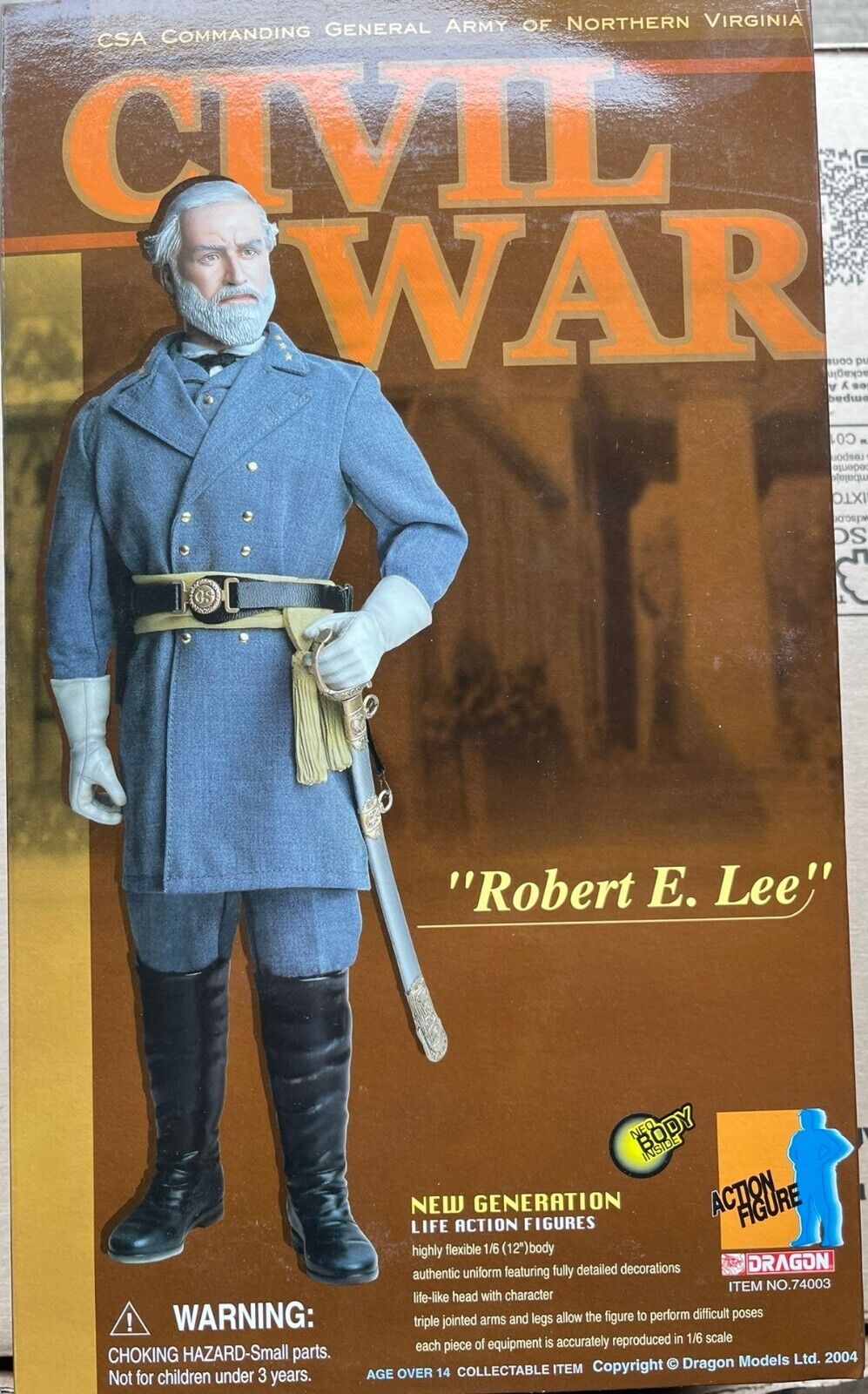 Civil War Robert E. Lee New Generation Life Action Figure Dragon 2004 IN BOX #5
