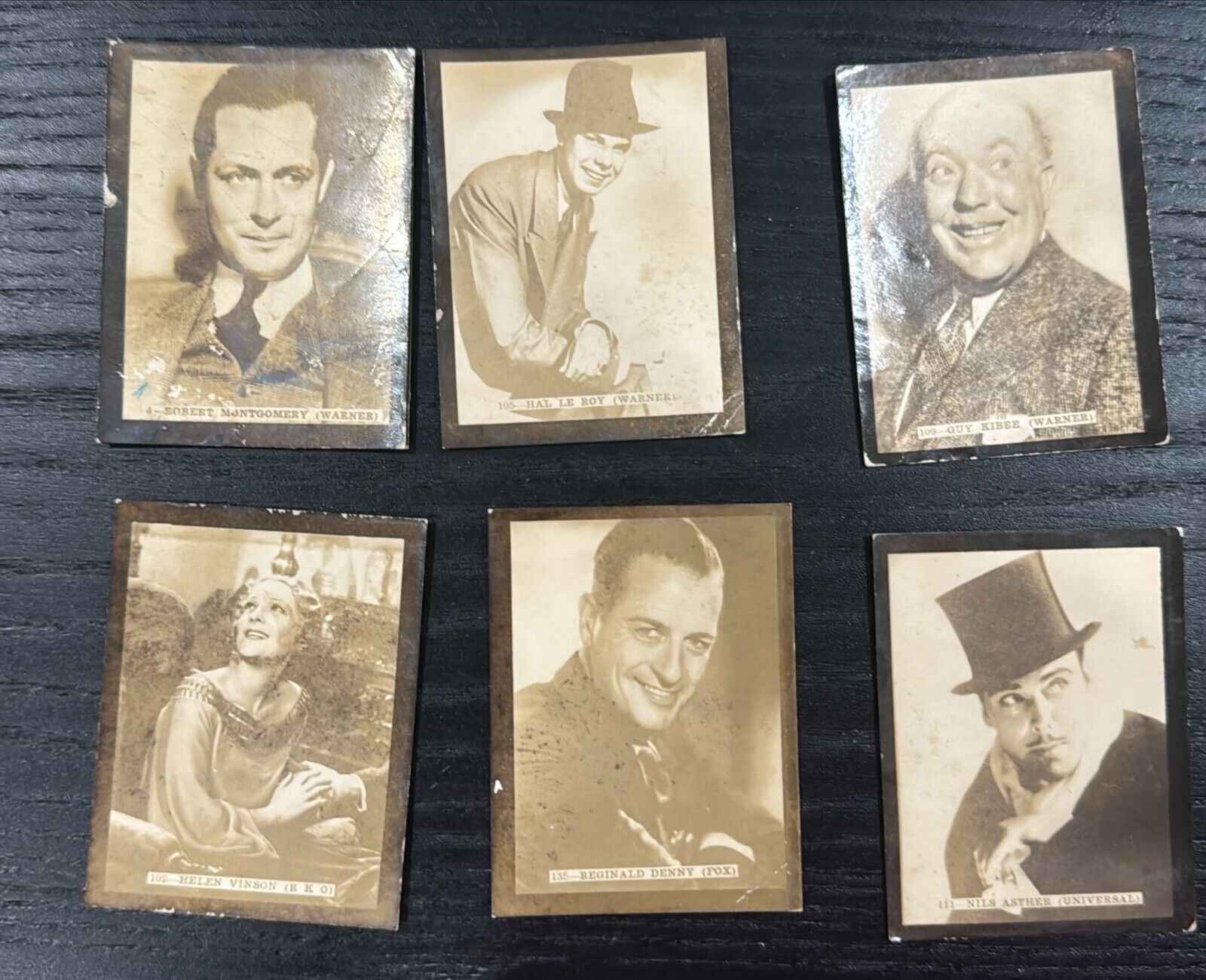 LOT OF 6 -1935 Aguilitas Cuban Tobacco Cards Hollywood Stars *1886