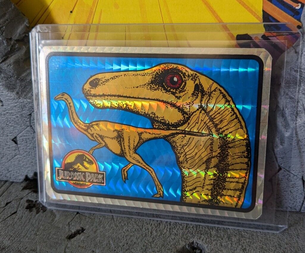 Vintage 1990s Jurassic Park Prism Sticker  Prismatic RARE  NOS Sticker Card