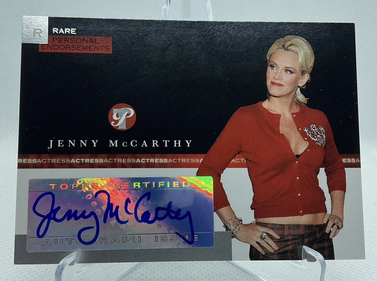 Jenny McCarthy 2005 Topps Pristine Rare Personal Endorsements Auto 11/50