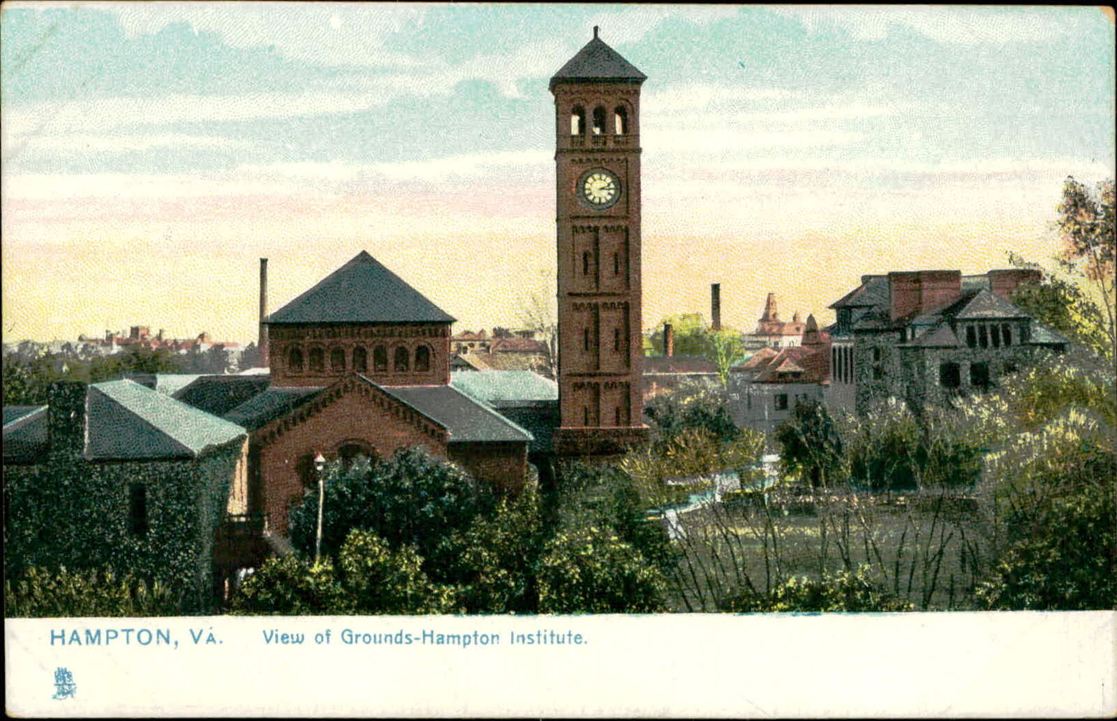 Postcard: Tucks Aster HAMPTON, VA. View of Grounds-Hampton Institute.
