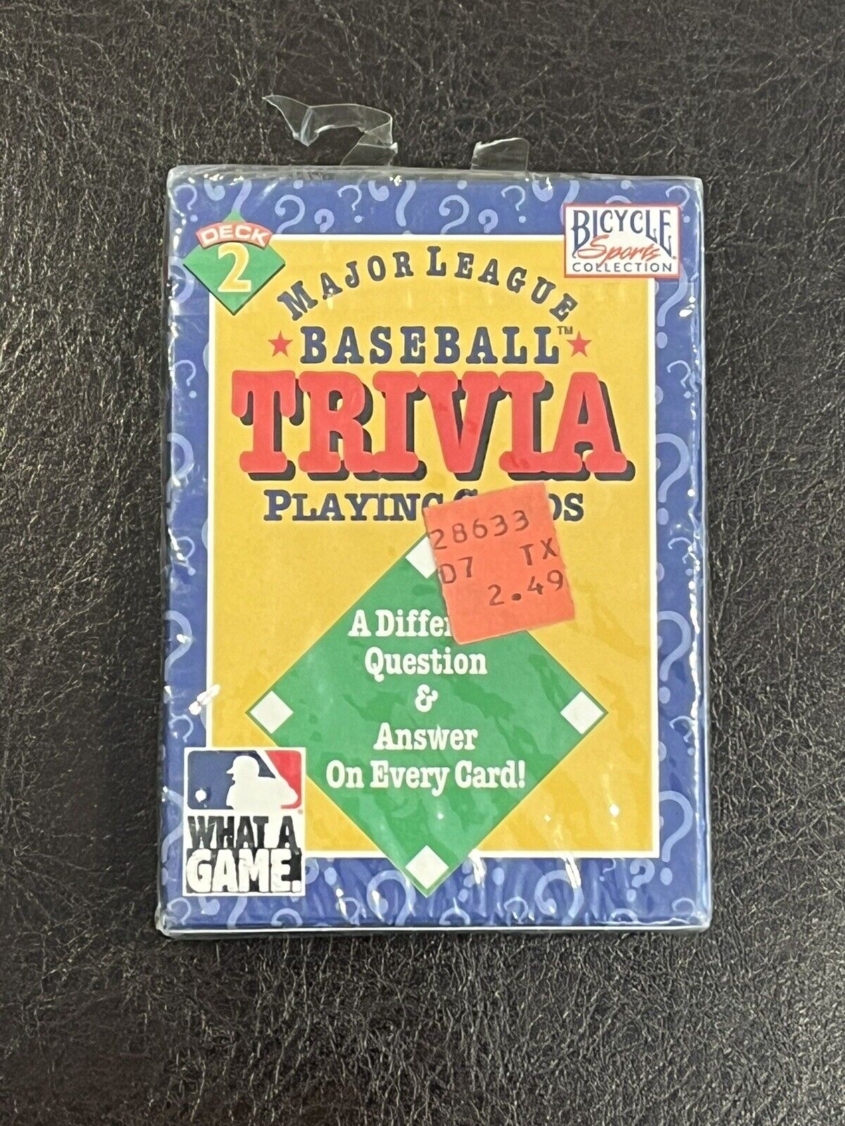 1996 Major League Baseball MLB Baseball Trivia Playing Cards Deck 2 Sealed 