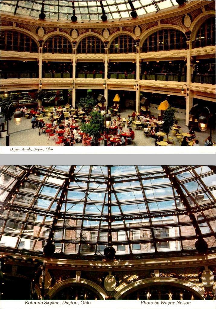 2~4X6 Postcards  Dayton, OH Ohio  DAYTON ARCADE Complex Interior & Glass Dome