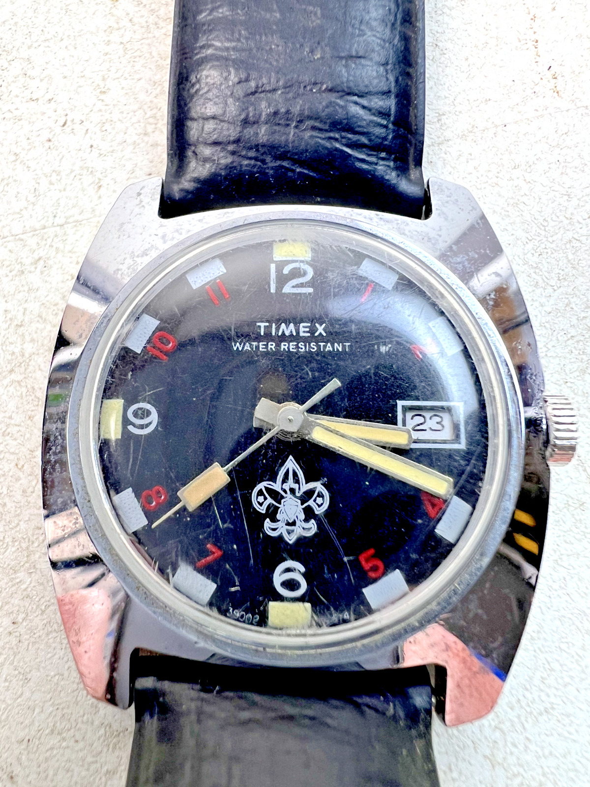 Vintage 1970s Timex Boy Scouts of America Mechanical Wristwatch