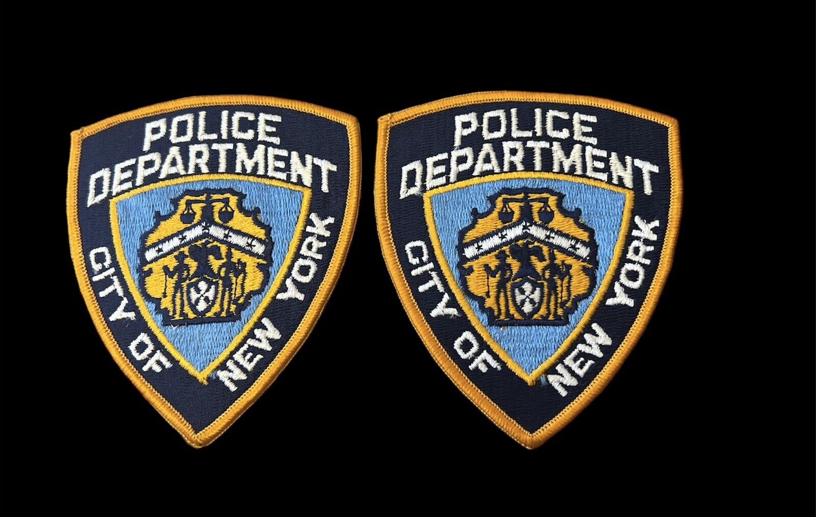 Lot Of 2 City Of New York Police Department Shoulder Patches Iron On