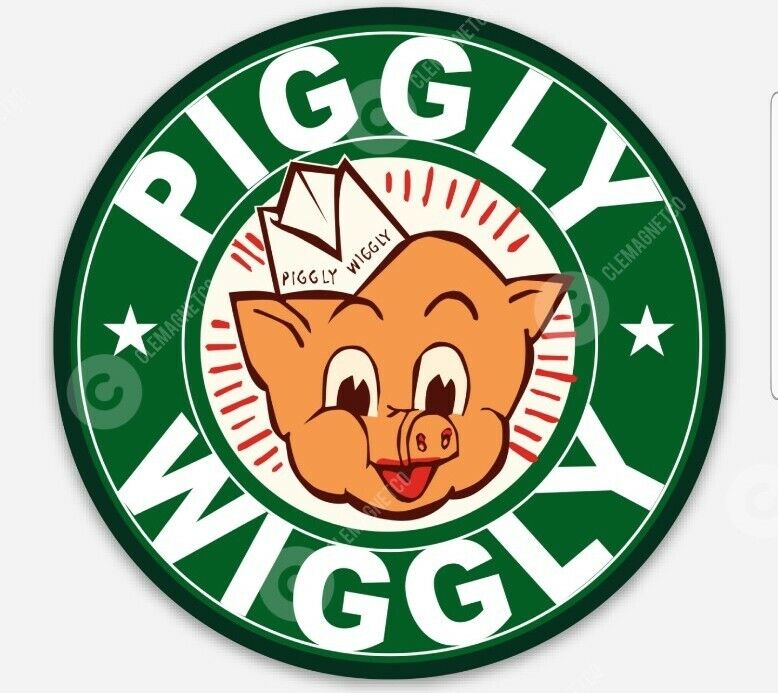 Piggly Wiggly STICKER - Vintage grocery store nostalgia nostalgic past