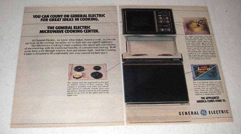 1978 GE Microwave Cooking Center Ad