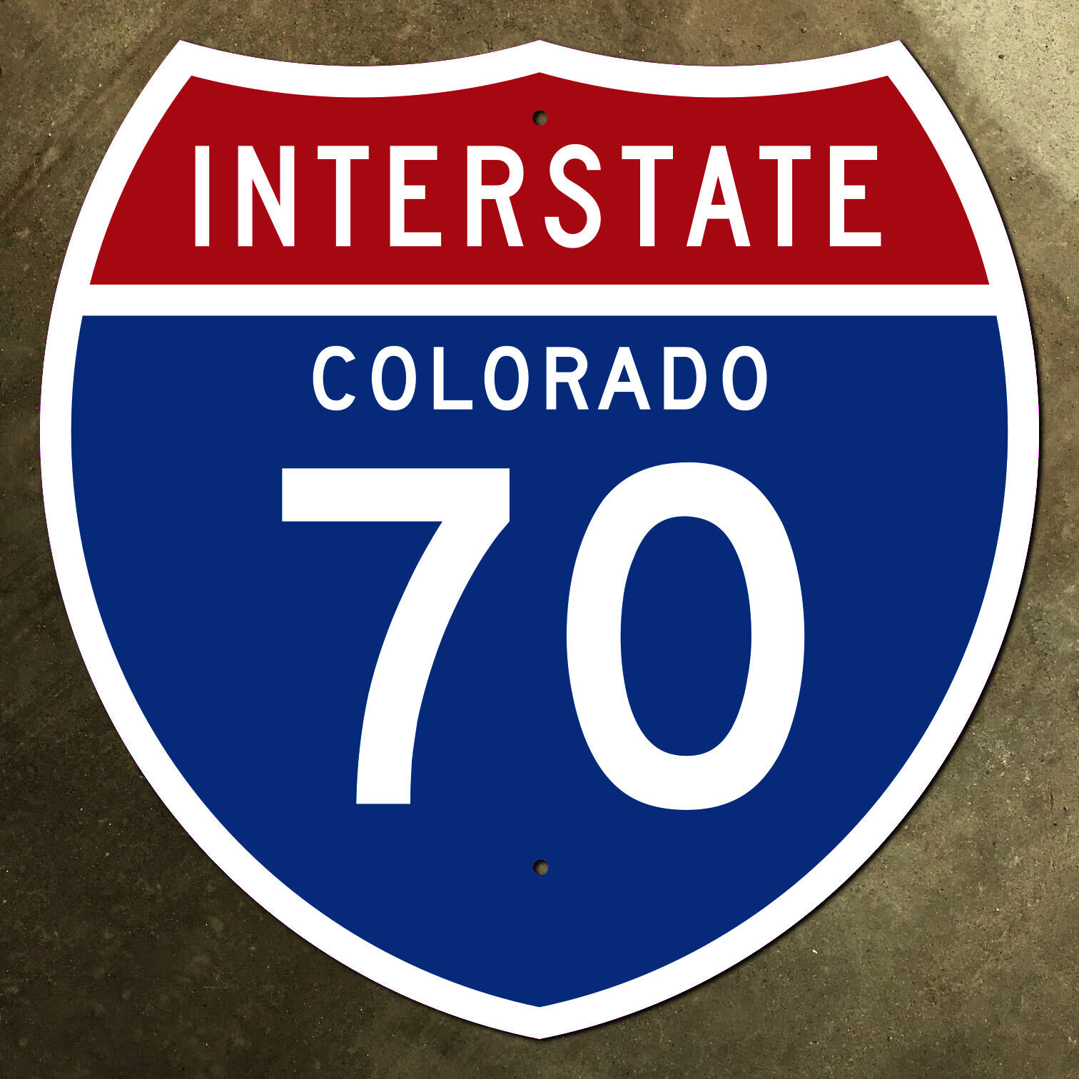 Colorado interstate route 70 highway marker road sign Denver Glenwood 18x18