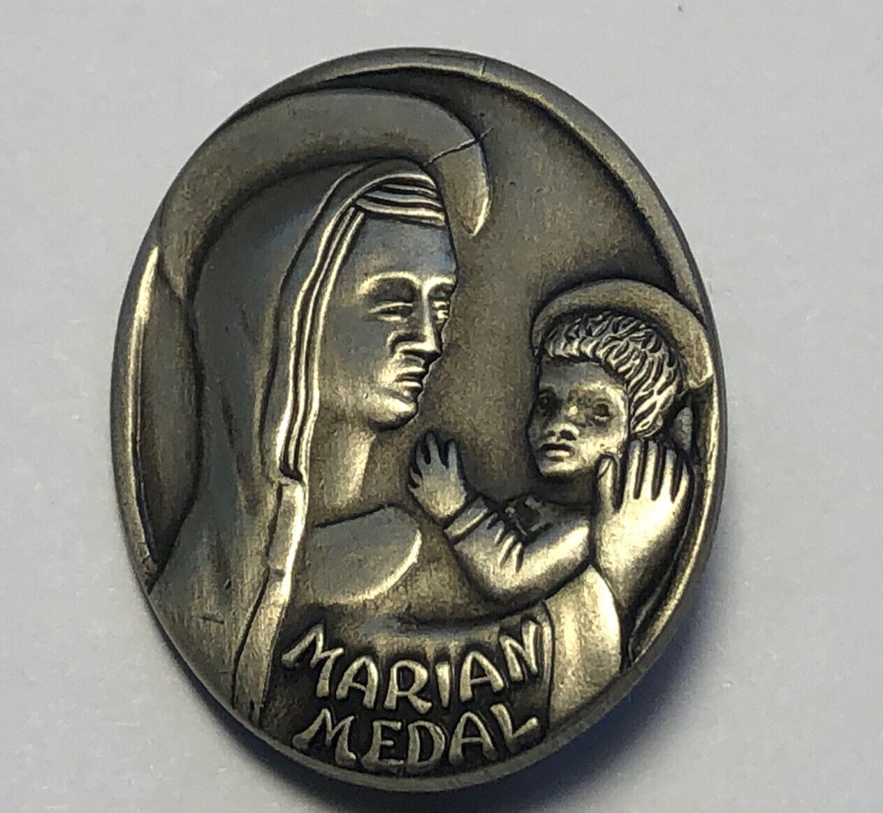 Vintage Marian Medal Brooch