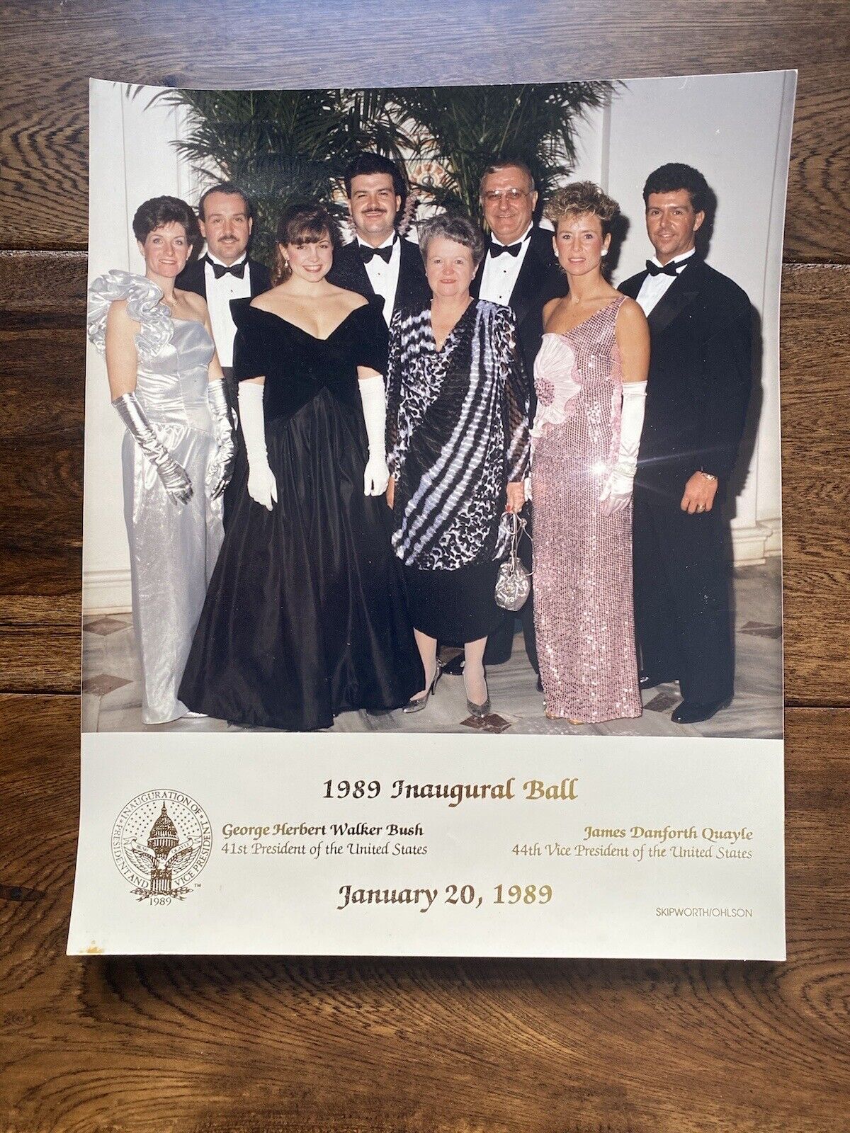 Inaugural Ball George Bush Jan 1989 Pretty Vintage Dresses Original Photo