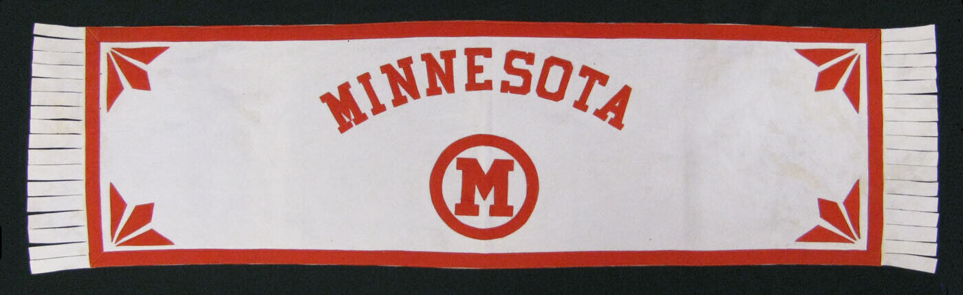 Large Vintage 1920s University of Minnesota Sports Banner/Pennant (5 feet long)