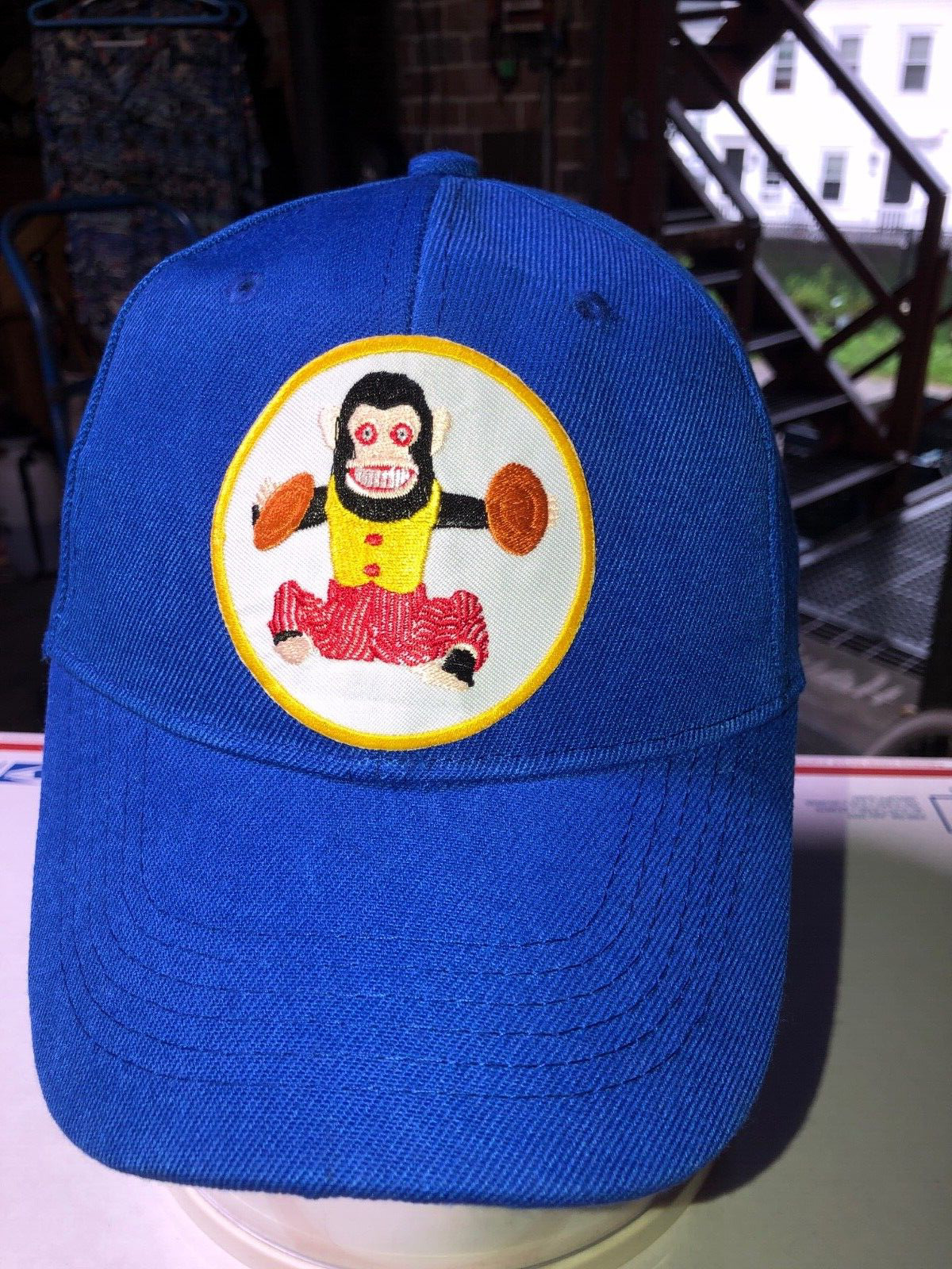 JOLLY CHIMP WITH CYMBALS ICONIC TOY EMBROIDERED PATCH  BASEBALL CAP