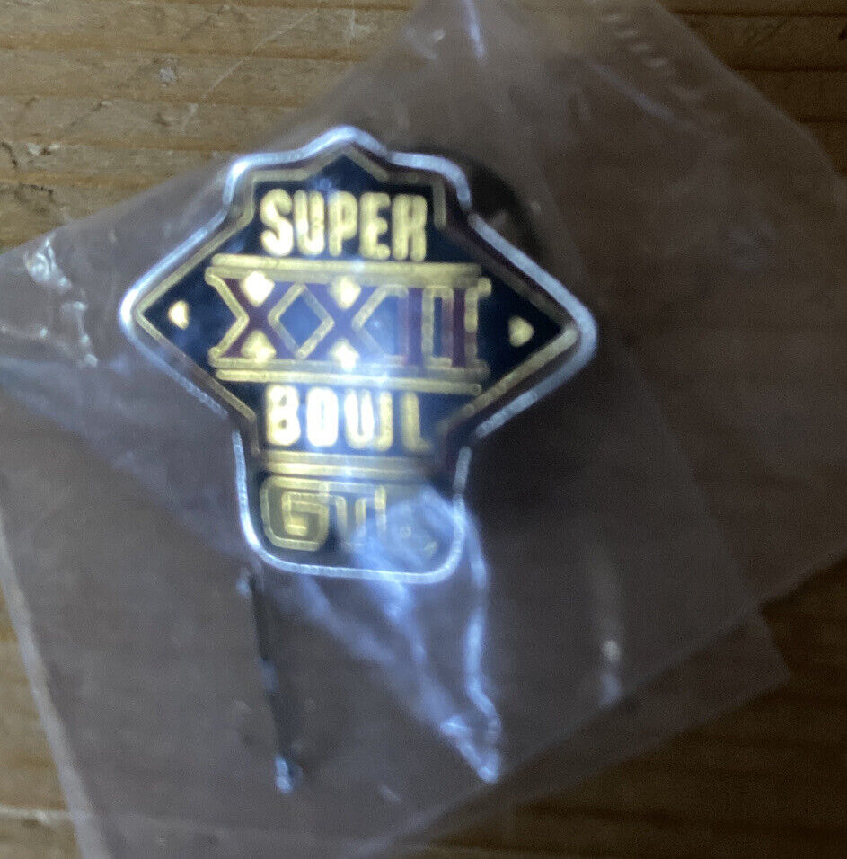 Vintage Super Bowl  XXII 22 REDSKINS VS BRONCOS GTE PIN