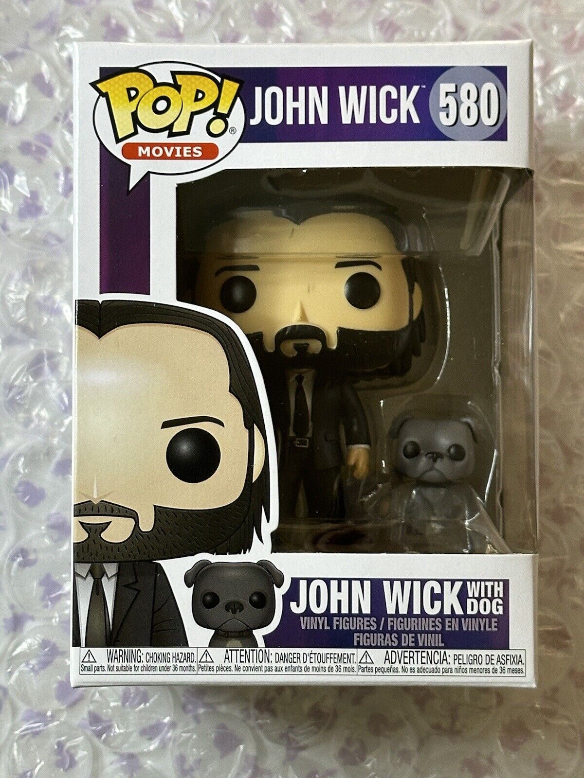 Funko POP Movies - John Wick with Dog #580 with Soft Protector Authentic