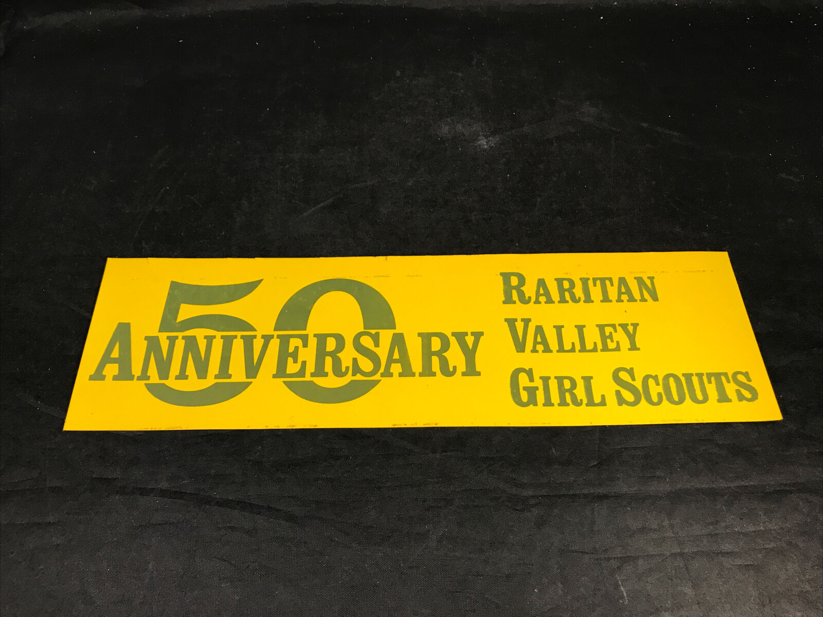 Vintage Girl Scout Bumper Sticker Raritan Valley Girl Scouts 50th Anniversary NJ