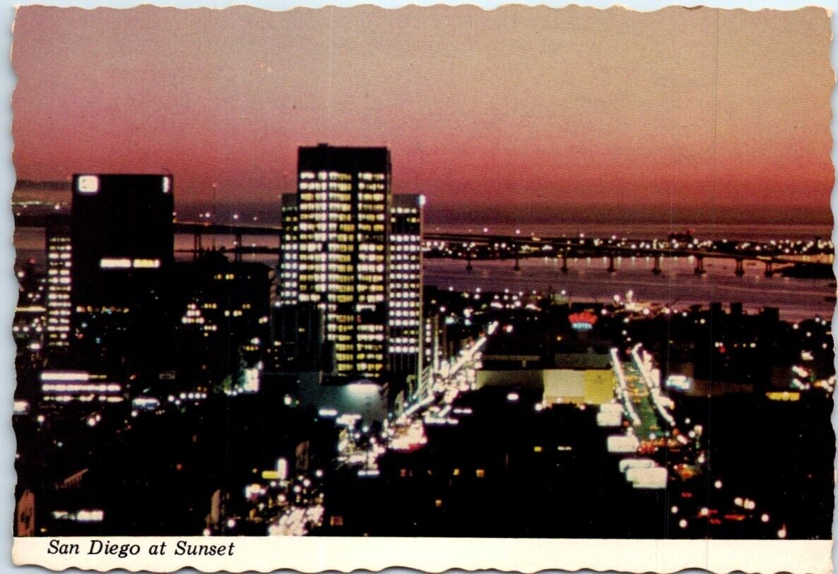 Postcard - San Diego at Sunset, California, USA