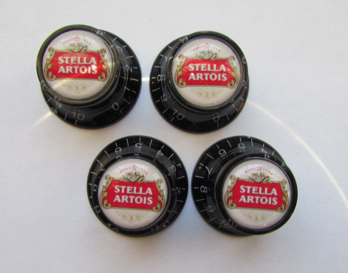 Stella Artois Guitar Knobs, Stella Artois logo volume Guitar Knobs, Stella knobs
