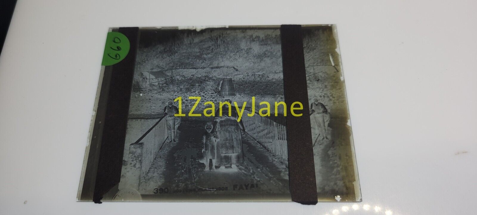 G60 GLASS Slide or Negative MAN WOMAN AND STANDING ON BRIDGE