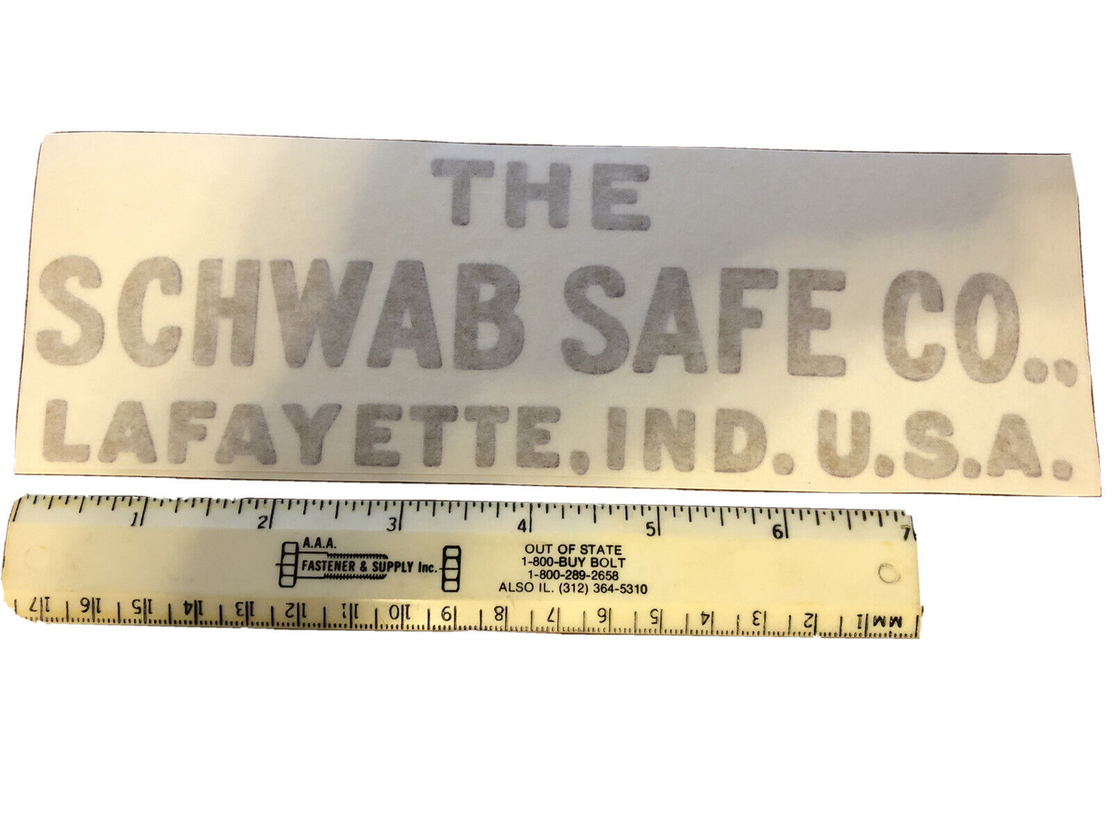The Schwab Safe Co. Lettering Reproduction Graphics