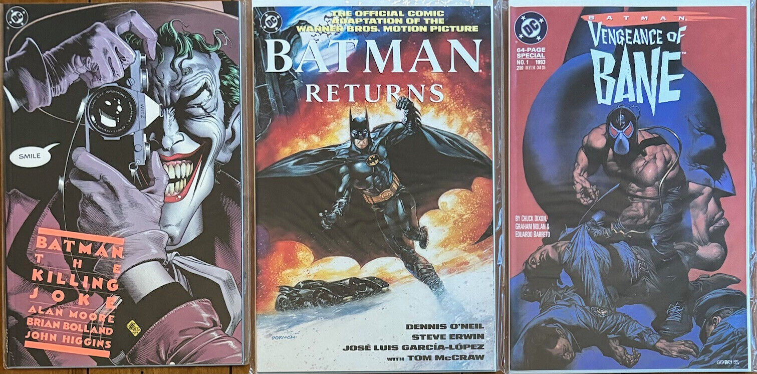 BATMAN, Vengence of Bain, Killing Joke, Returns, Lot #1, 1 ea. 3 Total, VG