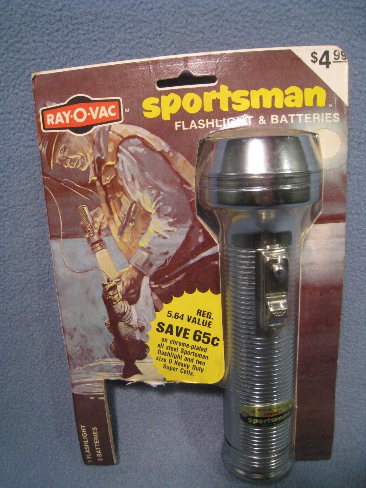 Vintage NOS. Ray-O-Vac Sportsman Flashlight Missing Battery\'s