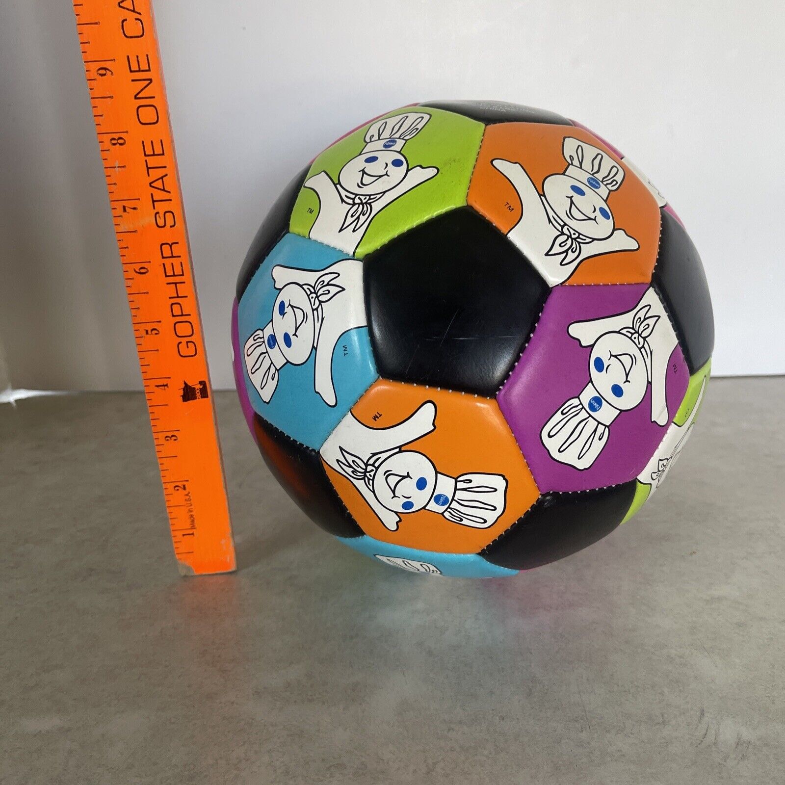 Pillsbury Doughboy Rawlings Soccer Ball 1998 VINTAGE Colorful