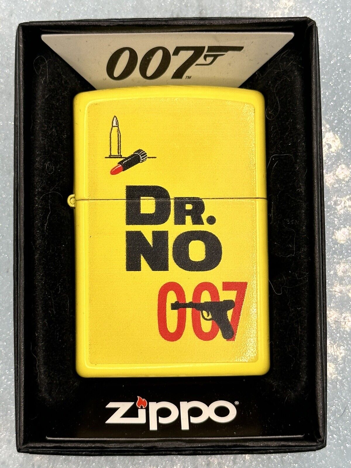 2017 James Bond Dr. No 007 Yellow Zippo Lighter NEW