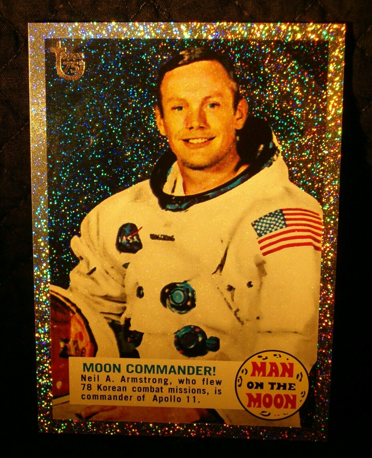 Man on the Moon Diamond Sparkle / 75 NEIL ARMSTRONG Topps 2013 75th Anniversary