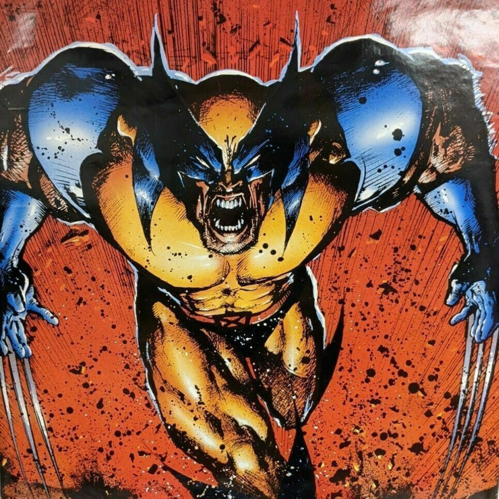 Marvel X Men Wolverine Poster 34 x 22 Rychard Ory XI TEX Vintage 1994 Rare