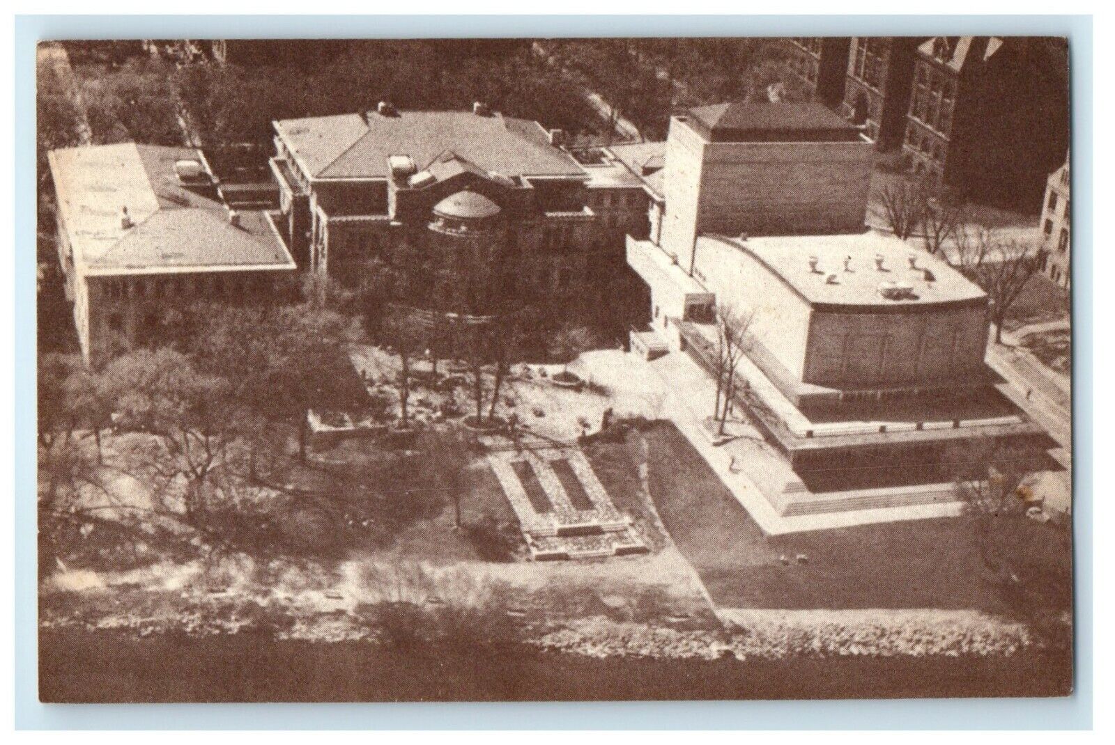 1947 The Wisconsin Union University, Air View Commons Club Theatre Unit Postcard