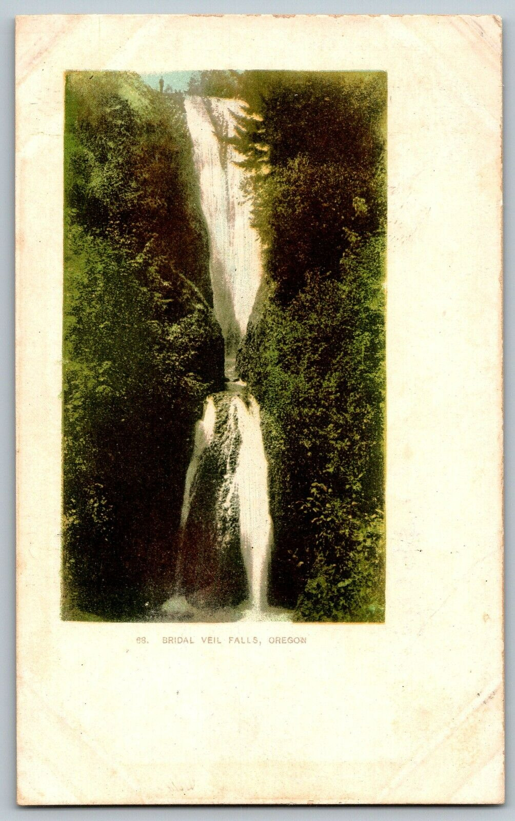 Oregon - Bridal Veil Falls - Vintage Postcard - Unposted